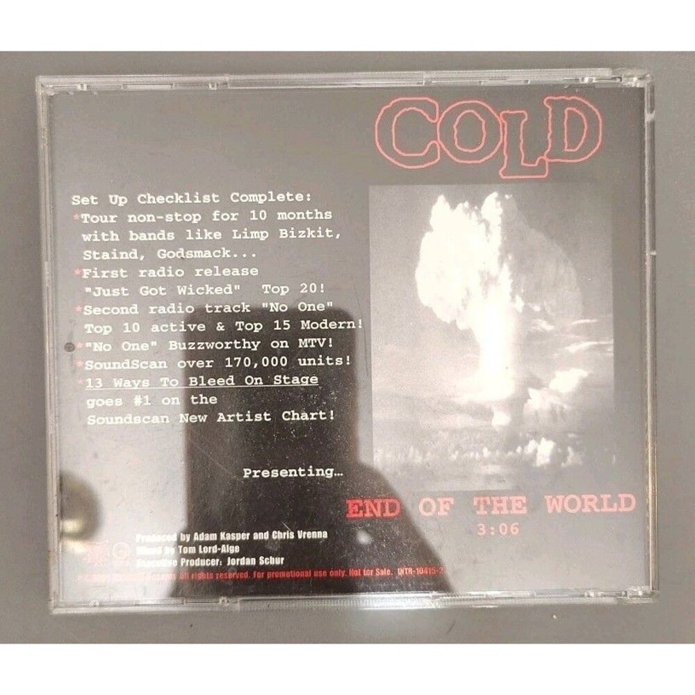 COLD End of the World PROMO CD Single 13 Ways To Bleed On Stage Radio Edit RARE